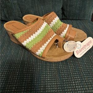 Baretraps Woven Wedge Sandal Woman’s Sz 8